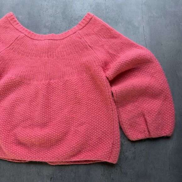 Free People Pink Knit Cardigan Angora Wool Button Front Sweater Women’s XS/S - Picture 10 of 11
